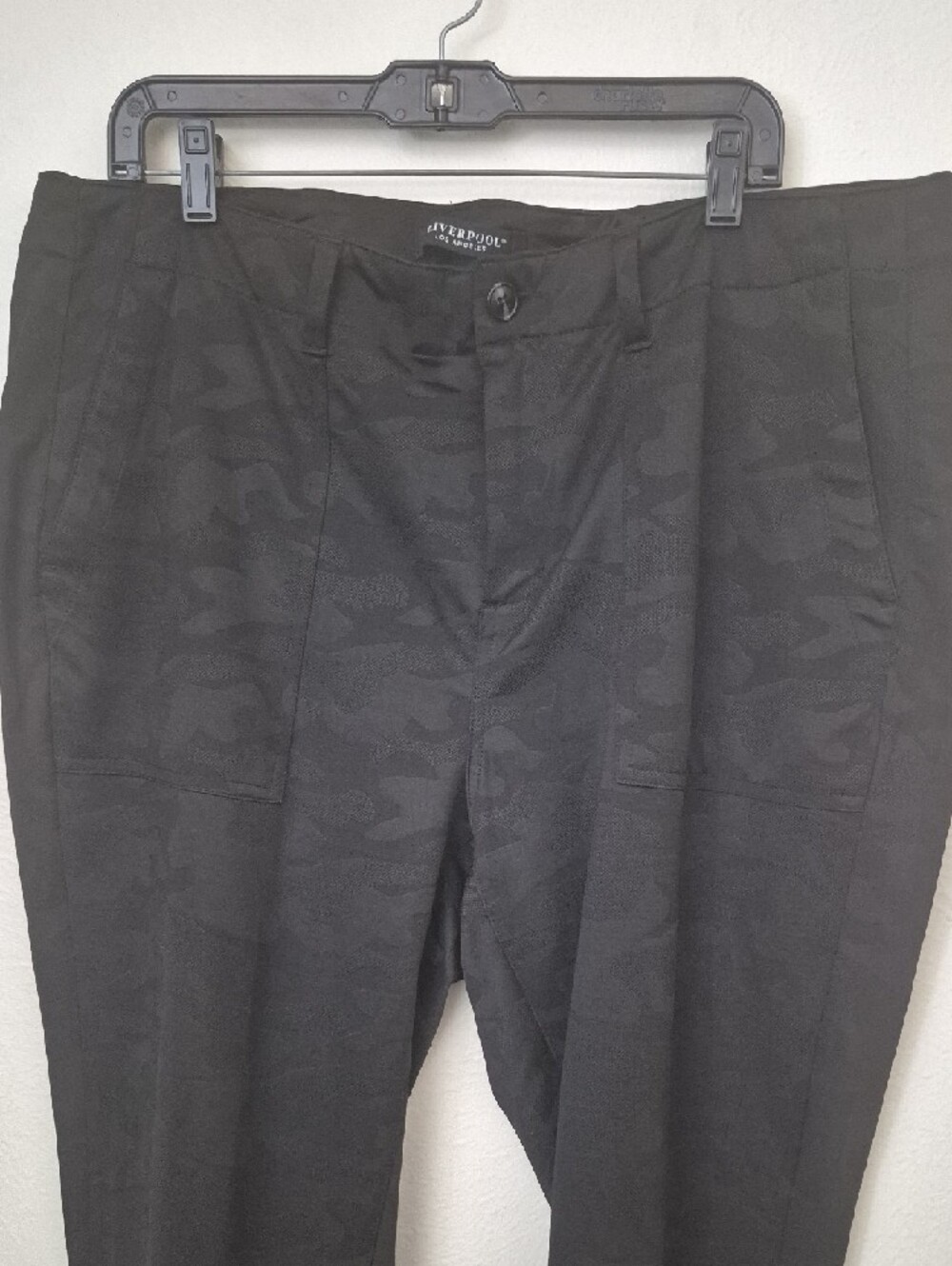 Liverpool Black Camo Dressy Jogger Pants - Picture 5 of 10